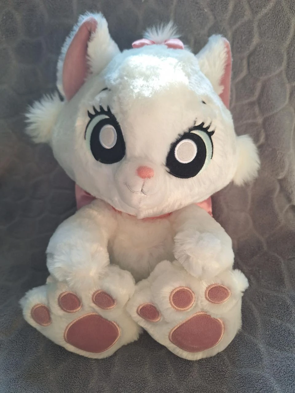 Doudou Disney – Lapin Blanc – Nœud Rose – dès la naissance